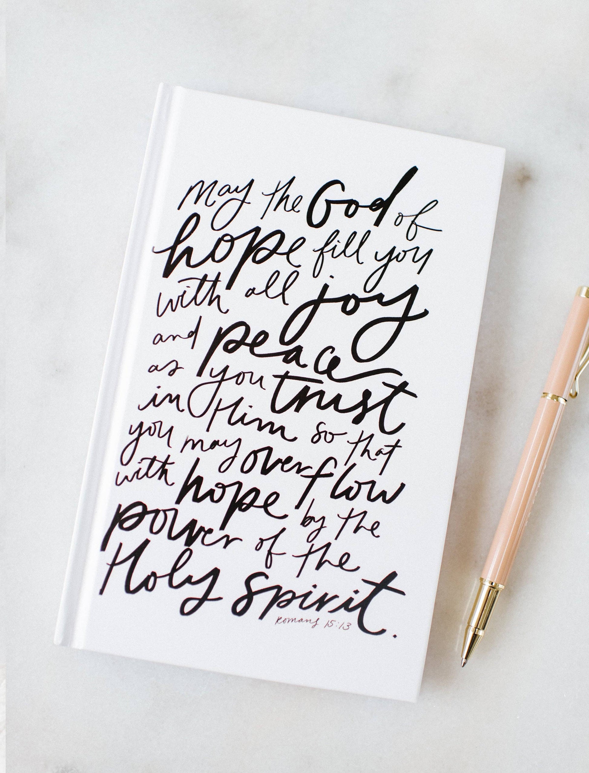 Jenessa Wait Romans 15:13 God of Hope hardcover journal
