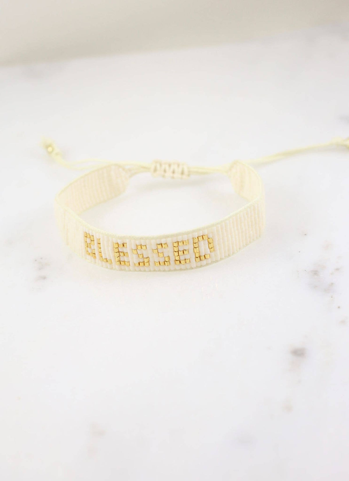 Caroline Hill - Blessed Beaded Bracelet IVORY
