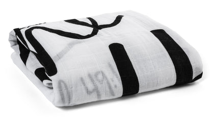 Isaiah 49:16 organic muslin Christian baby swaddle