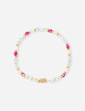 
                  
                    Load image into Gallery viewer, God Loves You Letter Bracelet: Small
                  
                