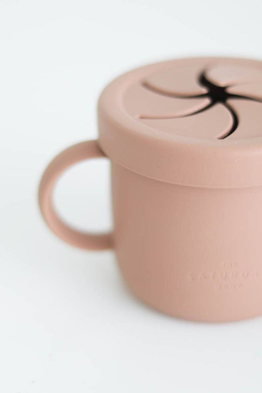 The Saturday Baby - Silicone Snack Cup | Coral