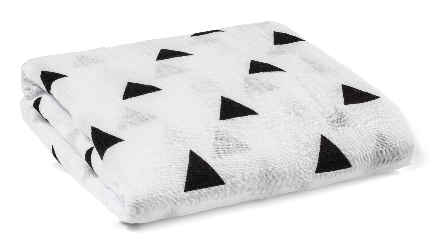 Triangles Organic Swaddle | GOTS Certified Organic Cotton Muslin