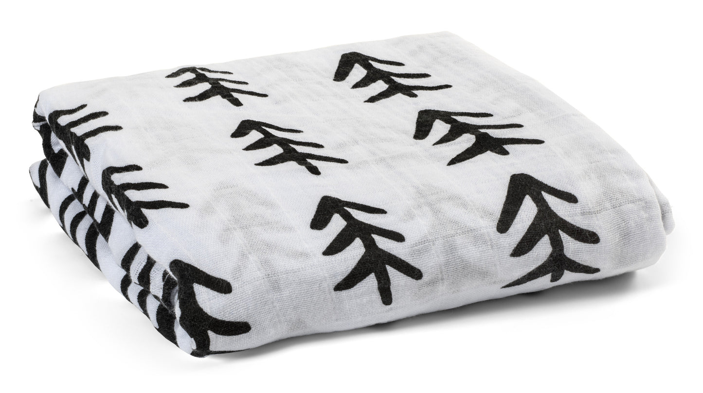 Tree Hugger Organic Swaddle | GOTS Certified Organic Cotton Muslin