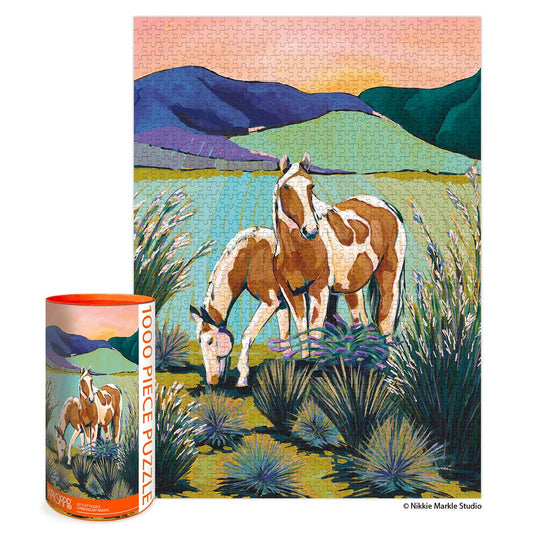 WerkShoppe - Painted Horses | 1000 Piece Jigsaw Puzzle