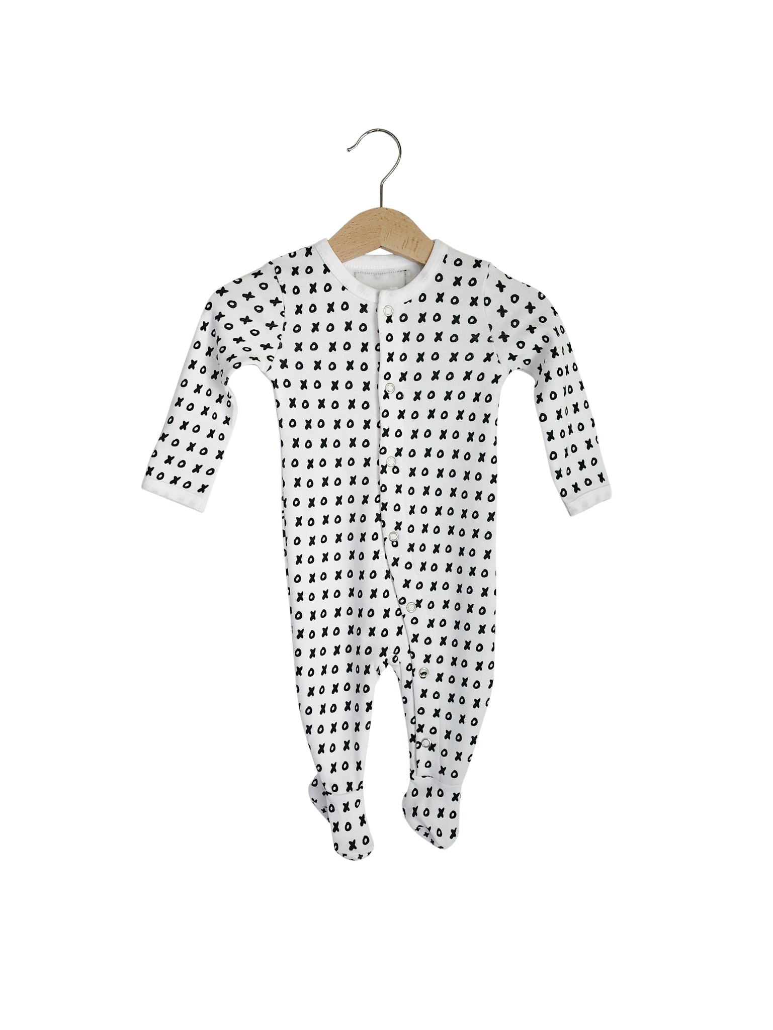 Organic Button Footie | GOTS Certified Organic Cotton | Signature Prints