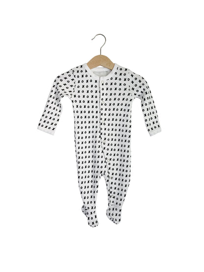 Organic Button Footie | GOTS Certified Organic Cotton | Signature Prints