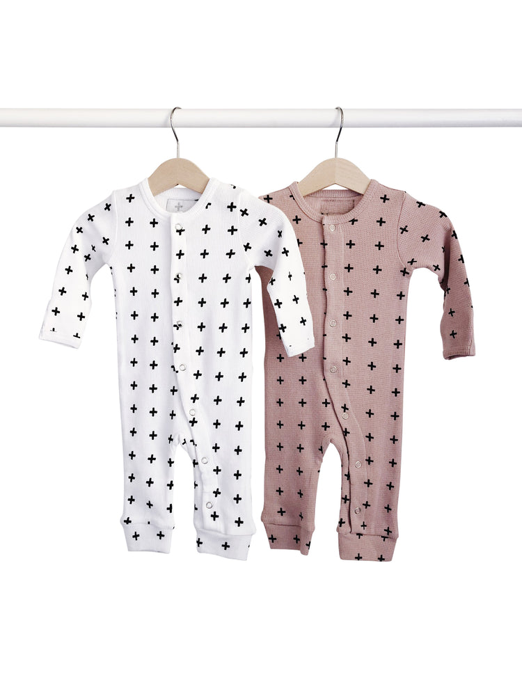 Organic Button Thermal Coverall -  Prints (2 Options)