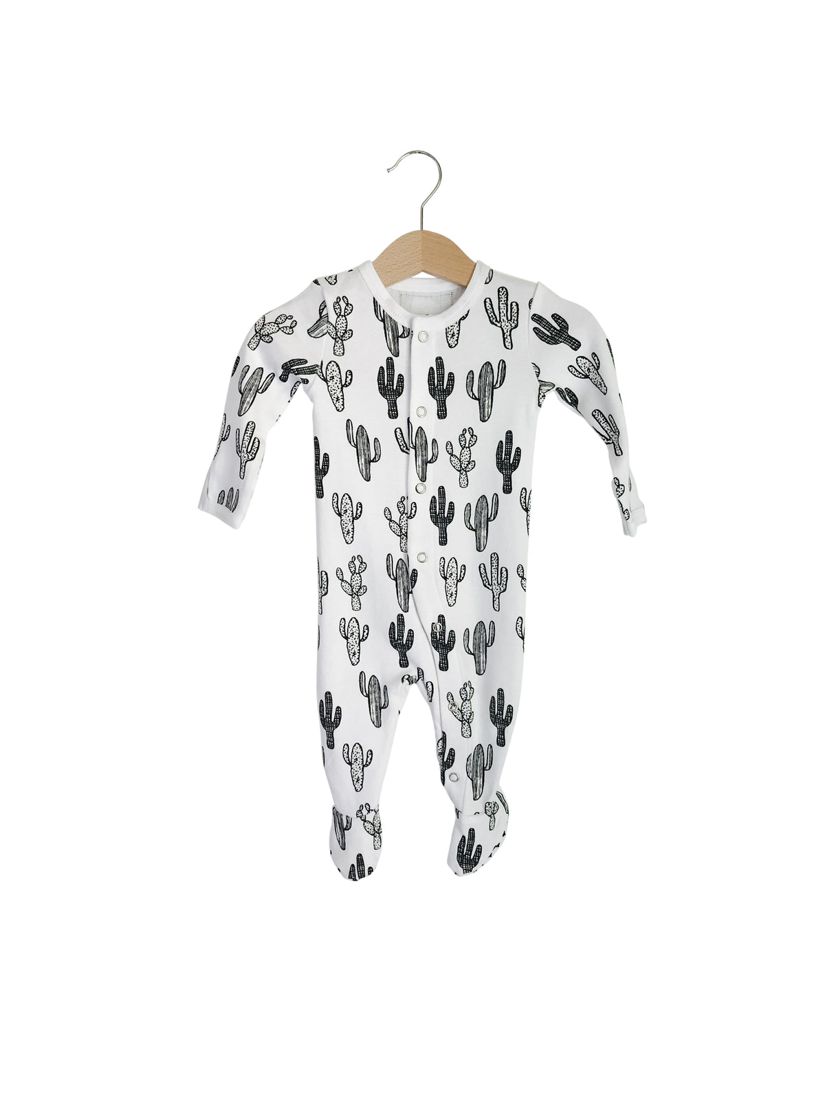 Organic Button Footie | GOTS Certified Organic Cotton | Signature Prints