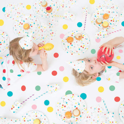 Fine Little Day - 8 Paper Plates Foil Multicolour Bubbles