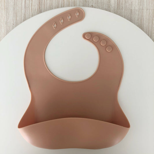 Little Eli - Silicone Bibs - Light Coral