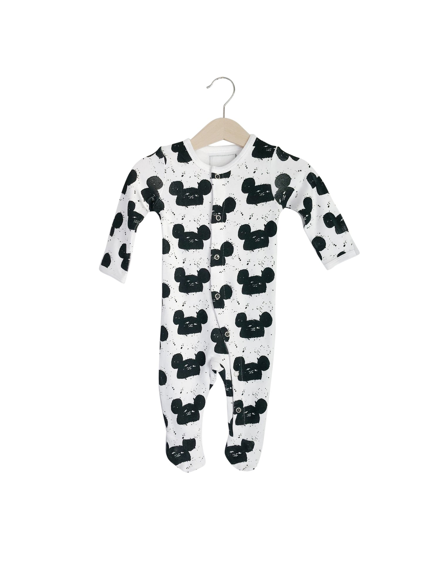 Organic Button Footie | GOTS Certified Organic Cotton | Signature Prints