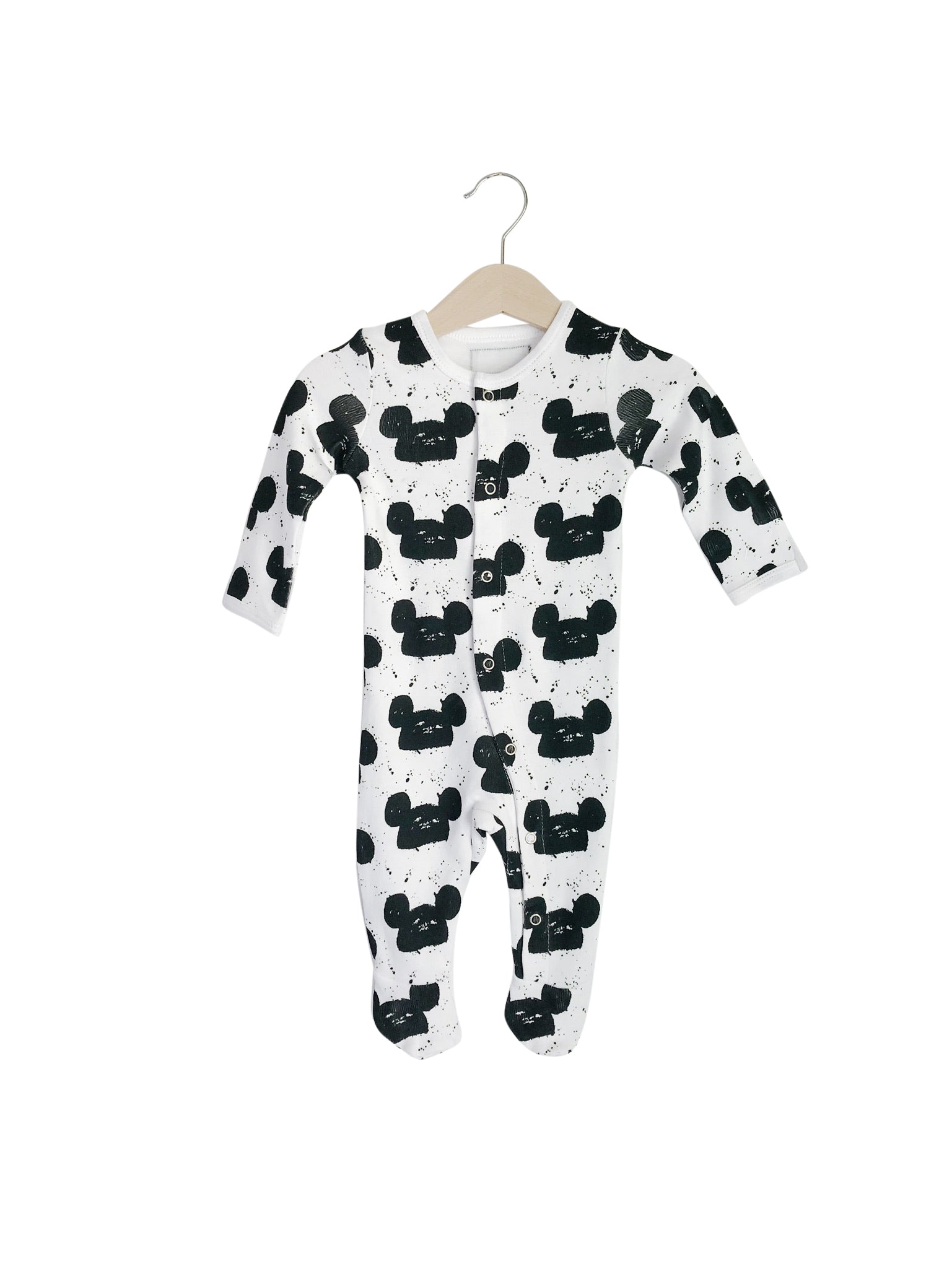 Organic Button Footie | GOTS Certified Organic Cotton | Signature Prints