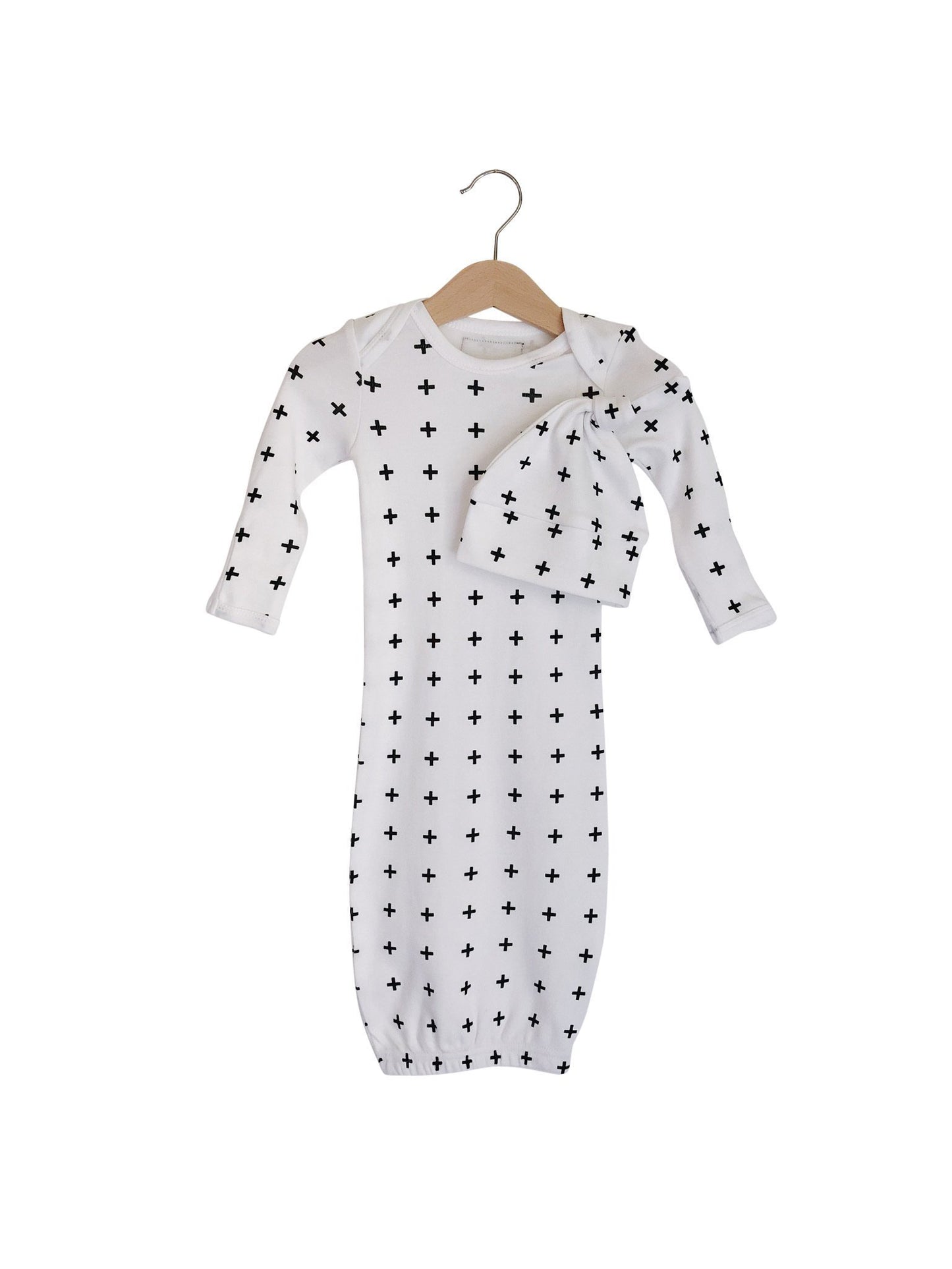 Organic Knot Hat + Gown Set | GOTS Certified Organic Cotton | Signature Prints