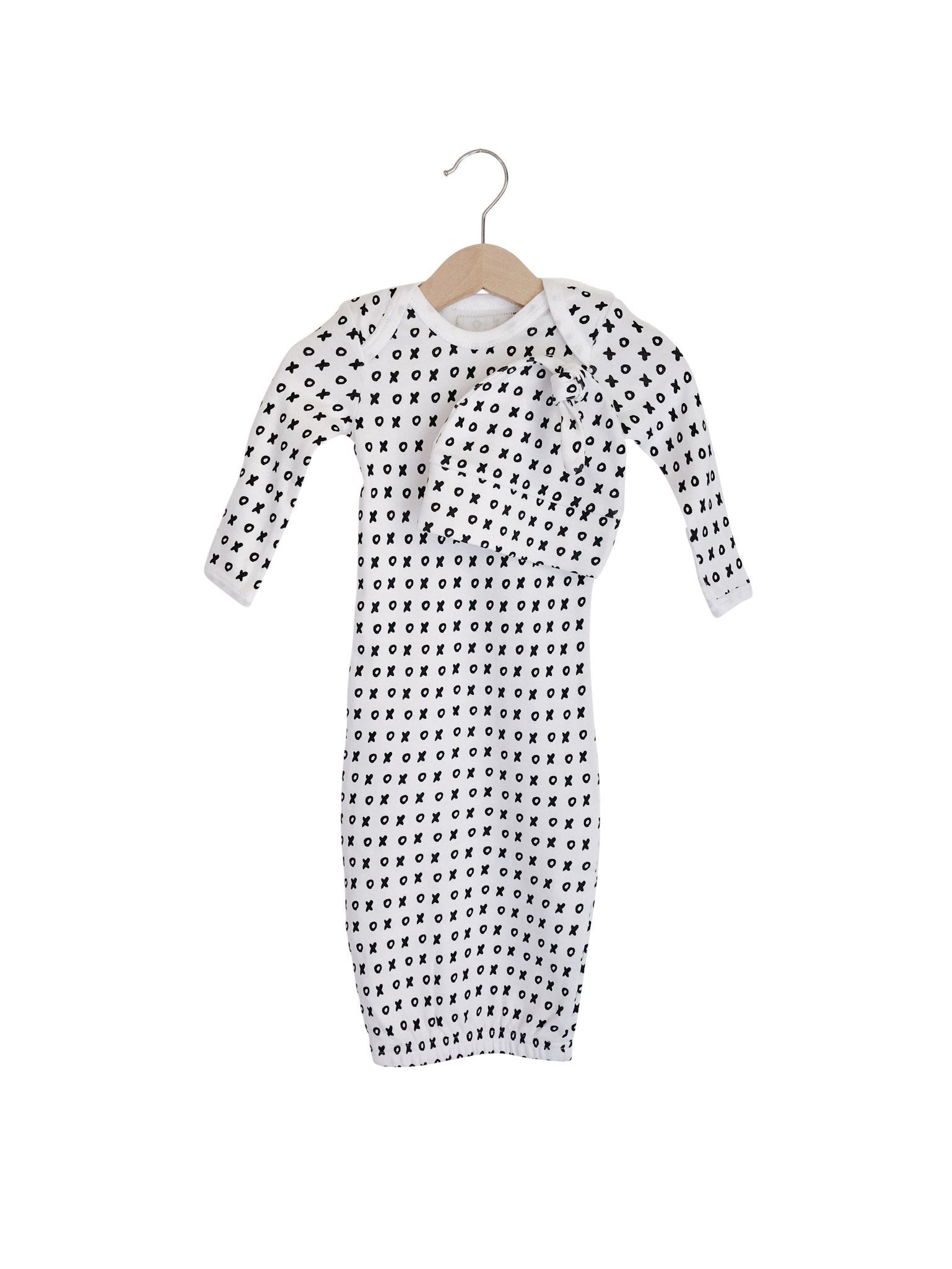 Organic Knot Hat + Gown Set | GOTS Certified Organic Cotton | Signature Prints