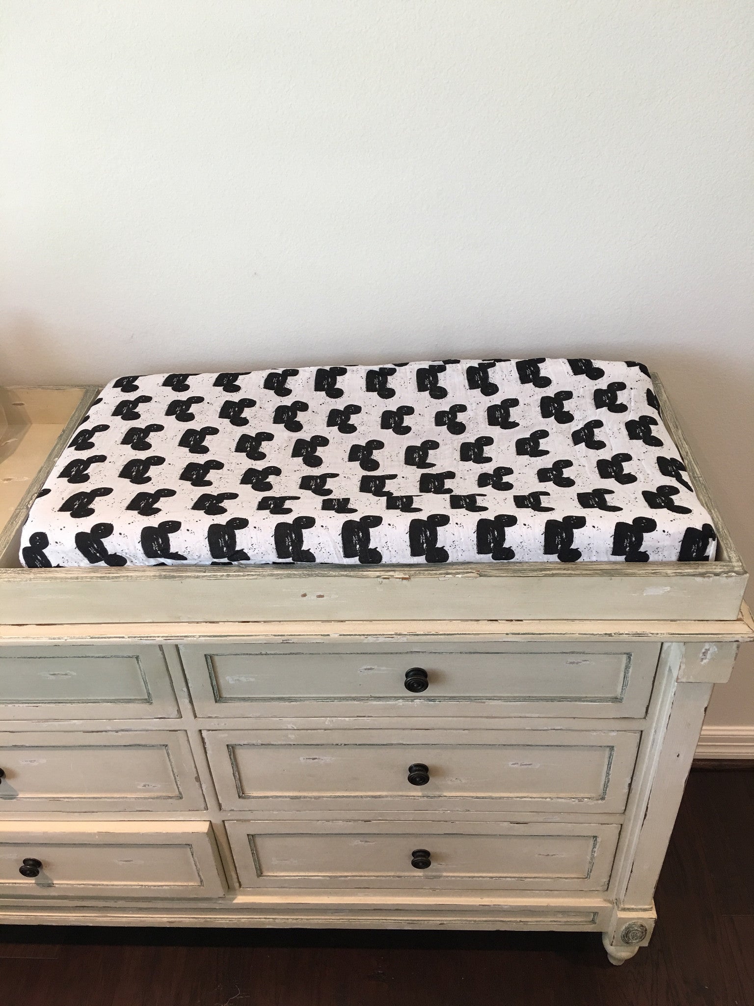 Modern Mouse nursery changing pad cover by Modern Burlap
