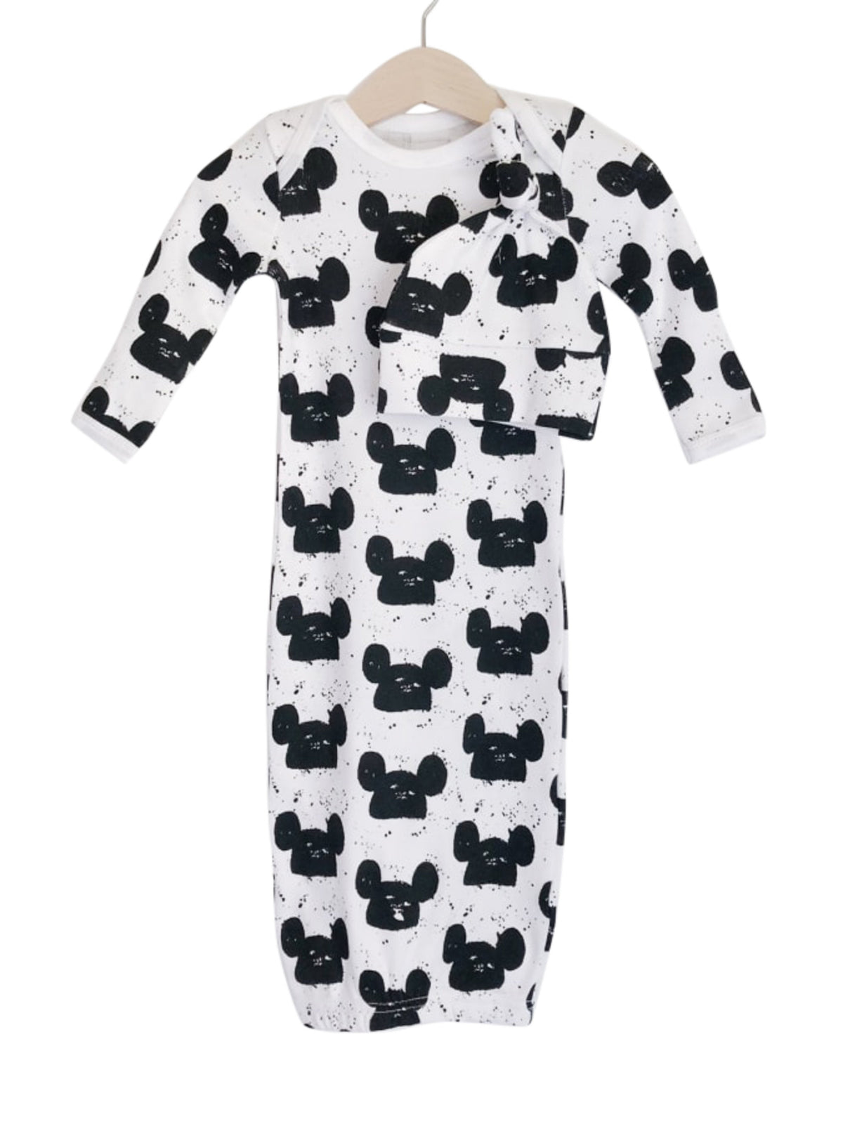 Organic Knot Hat + Gown Set | GOTS Certified Organic Cotton | Signature Prints