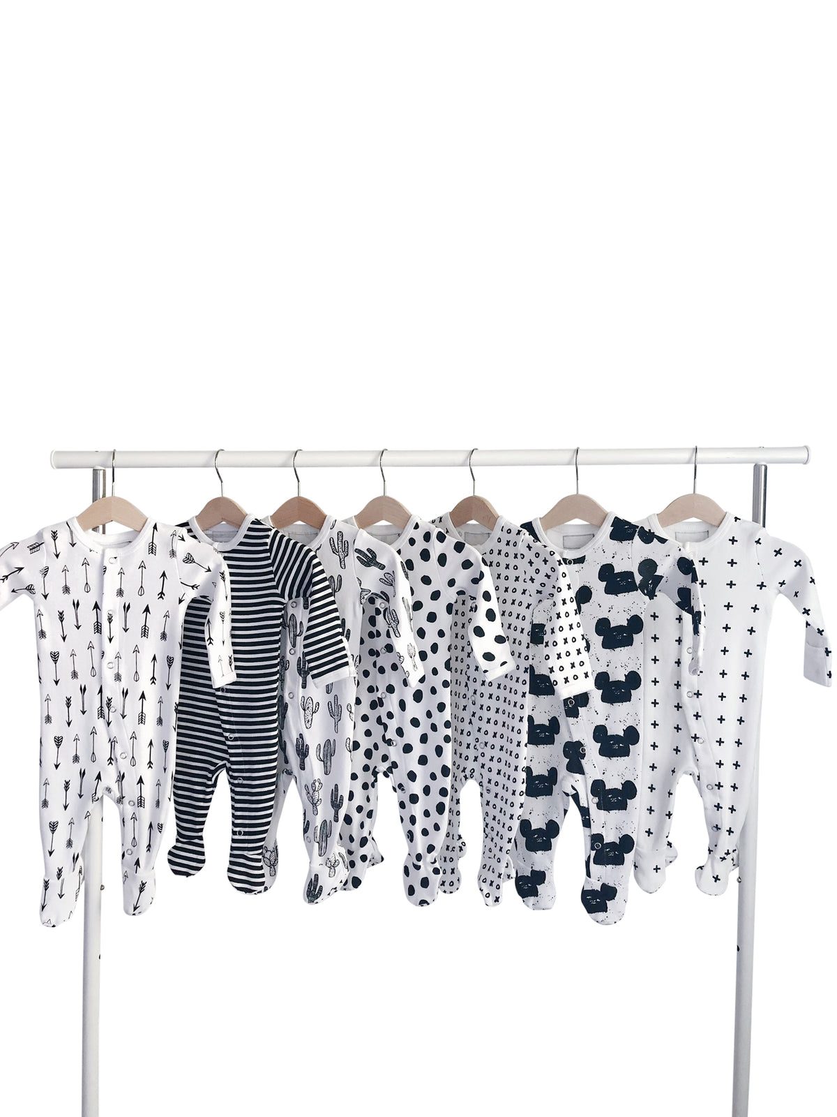 Organic Button Footie | GOTS Certified Organic Cotton | Signature Prints