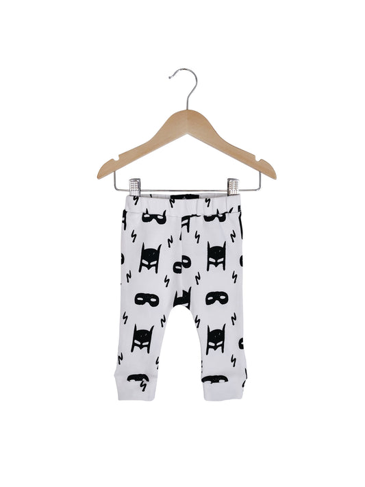 B+W Hero Struck © Organic Baby + Toddler Basic Pants — product photograph.