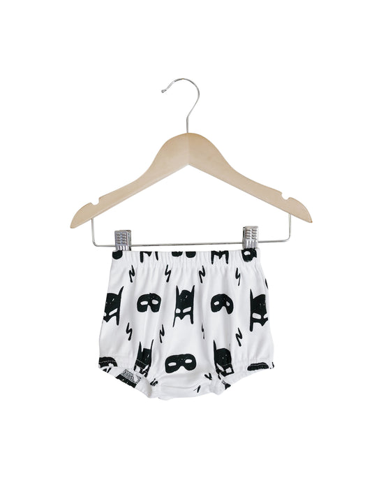 B+W Hero Struck © Organic Baby Bloomers — product photograph.