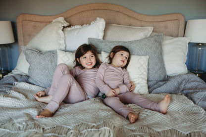 Organic Thermal Baby + Kids Pajama Set | Mauve