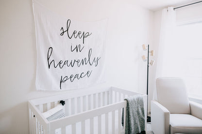 Sleep in Heavenly Peace Scripture Swaddle | GOTS Certified Organic Cotton Muslin