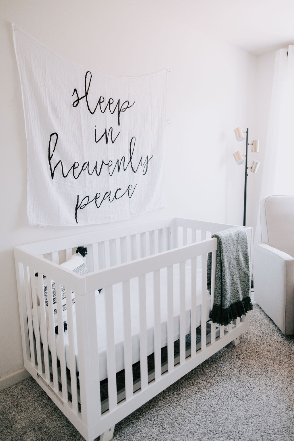 Sleep in Heavenly Peace Scripture Swaddle | GOTS Certified Organic Cotton Muslin