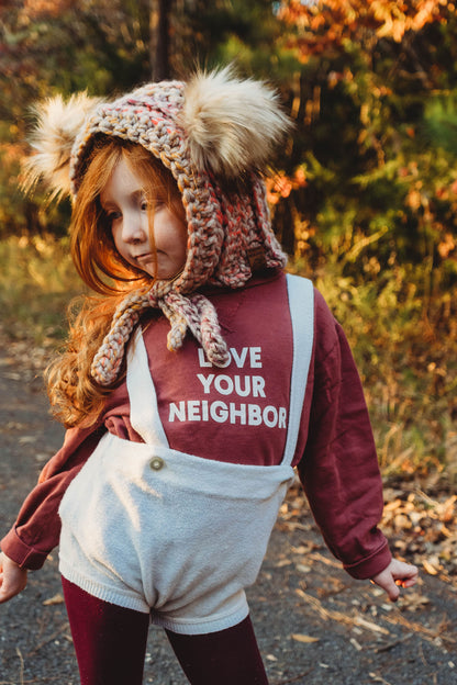 Love Your Neighbor Kids Sweatshirt | GOTS Certified Organic Cotton
