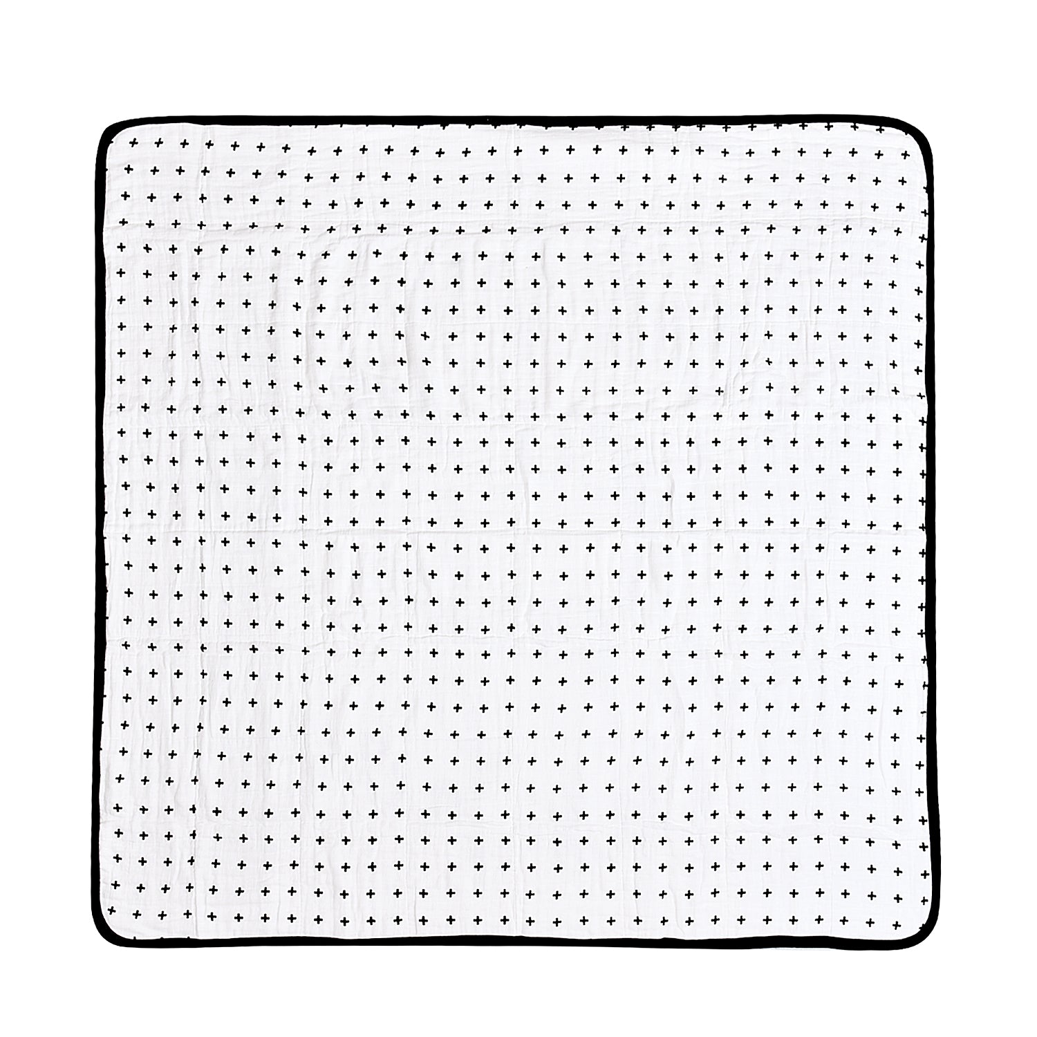 Swiss Cross + Isaiah 49:16 Reversible Muslin Quilt | GOTS Certified Organic Cotton Muslin | 8 Layer