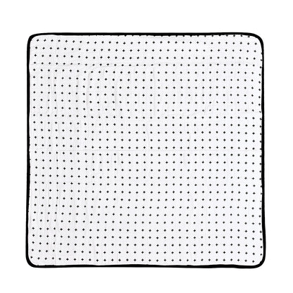 Swiss Cross + Isaiah 49:16 Reversible Muslin Quilt | GOTS Certified Organic Cotton Muslin | 8 Layer