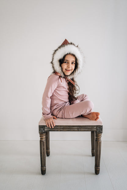 Organic Baby + Kids Pajama Set | Mauve