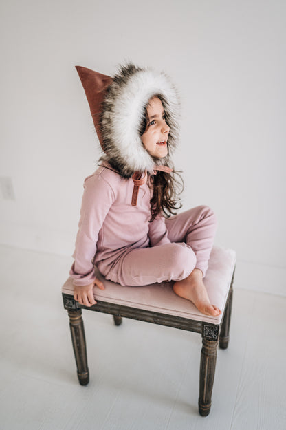 Organic Baby + Kids Pajama Set | Mauve