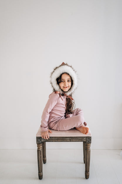 Organic Baby + Kids Pajama Set | Mauve