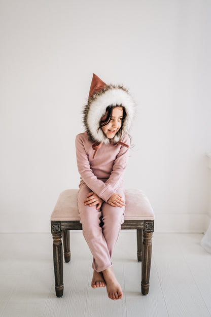 Organic Baby + Kids Pajama Set | Mauve
