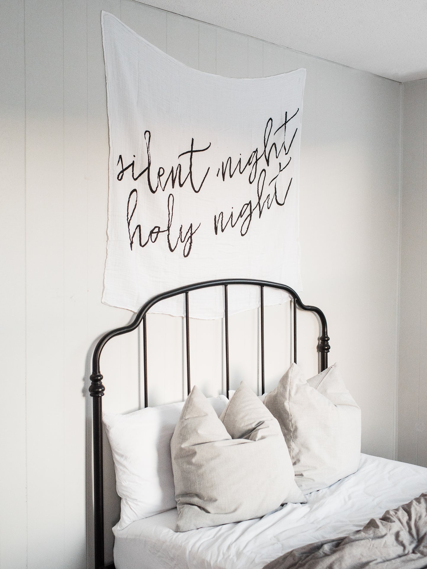 Silent Night Holy Night Scripture Swaddle | GOTS Certified Organic Cotton Muslin