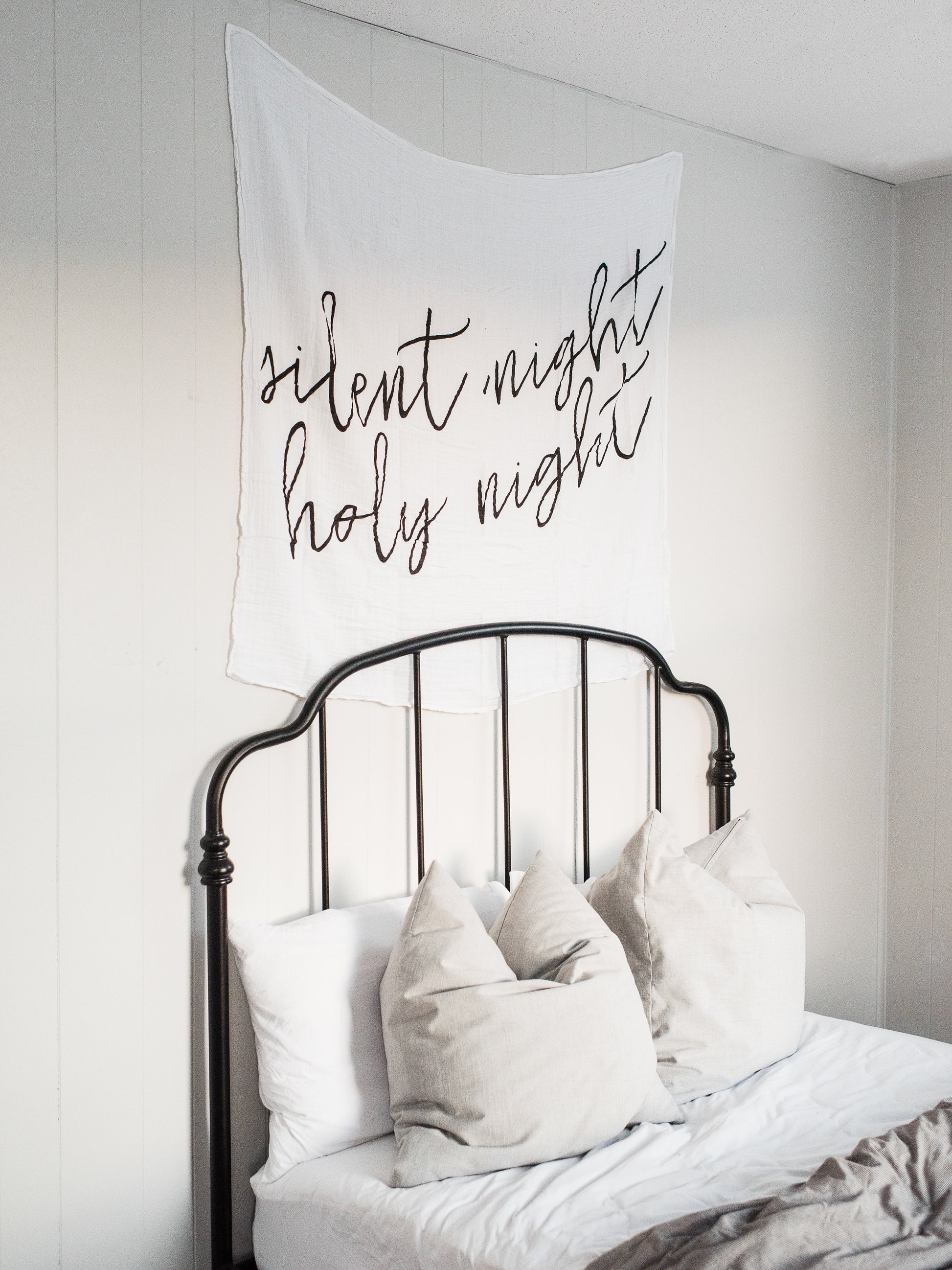 Silent Night Holy Night Scripture Swaddle | GOTS Certified Organic Cotton Muslin
