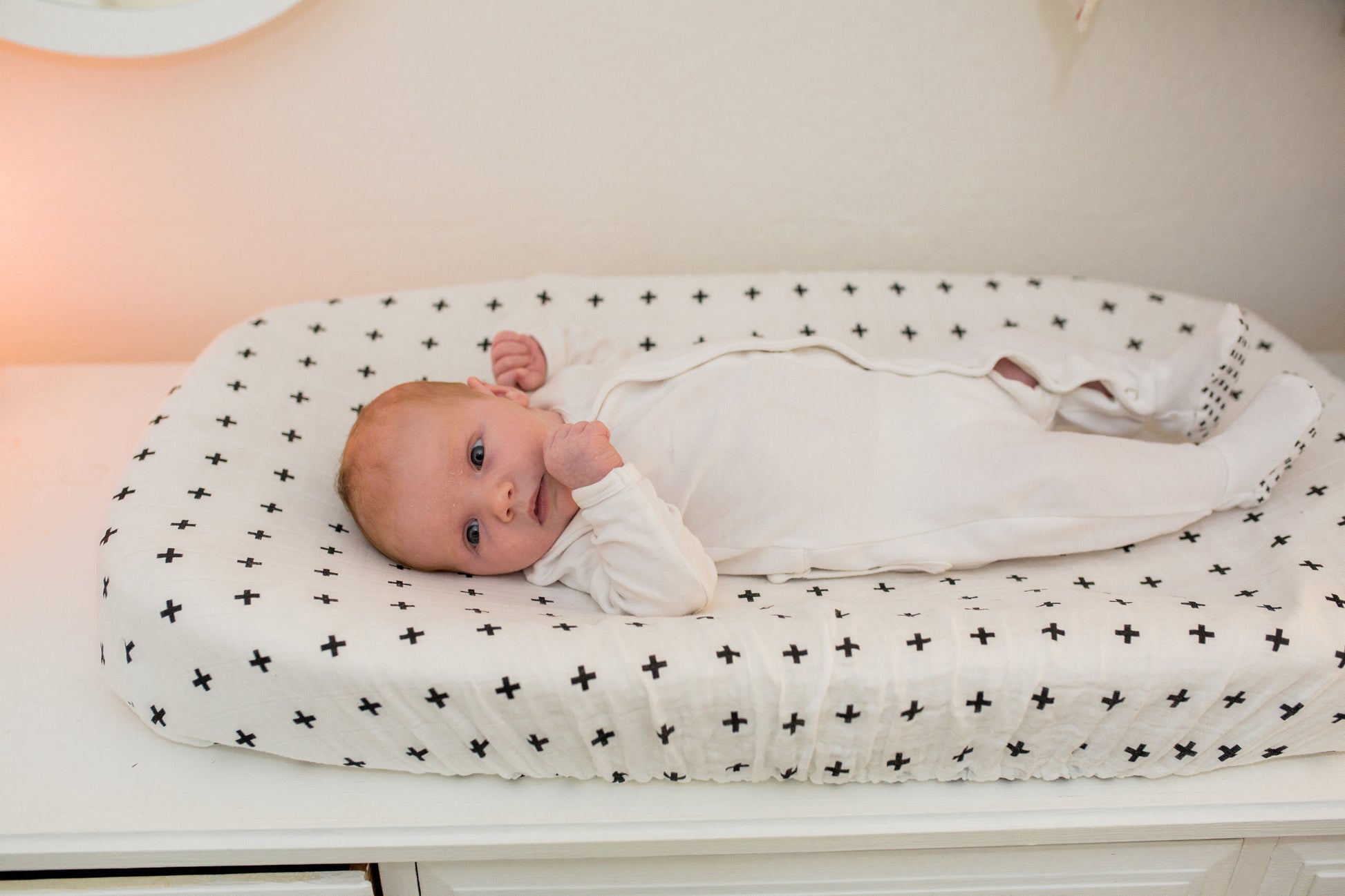 Swiss Cross Organic Changing Pad Cover