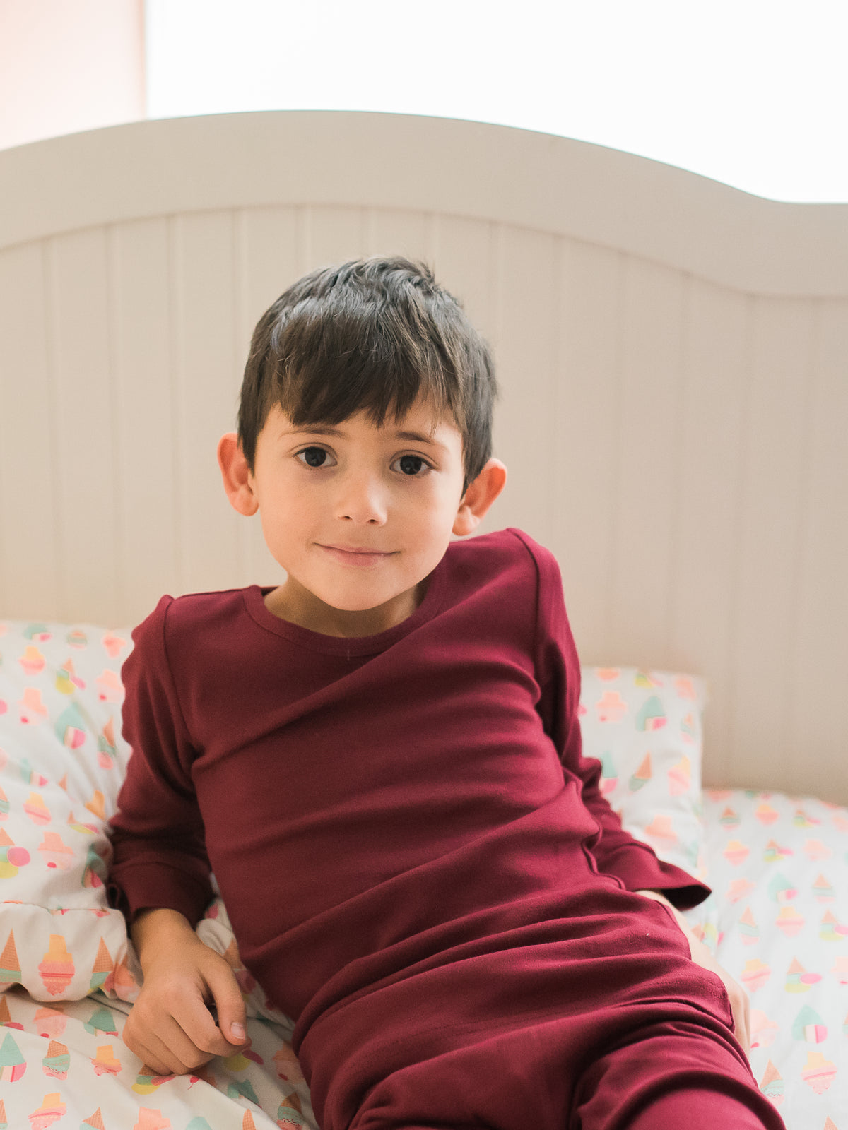 Organic Baby + Kids Pajama Set | Maroon