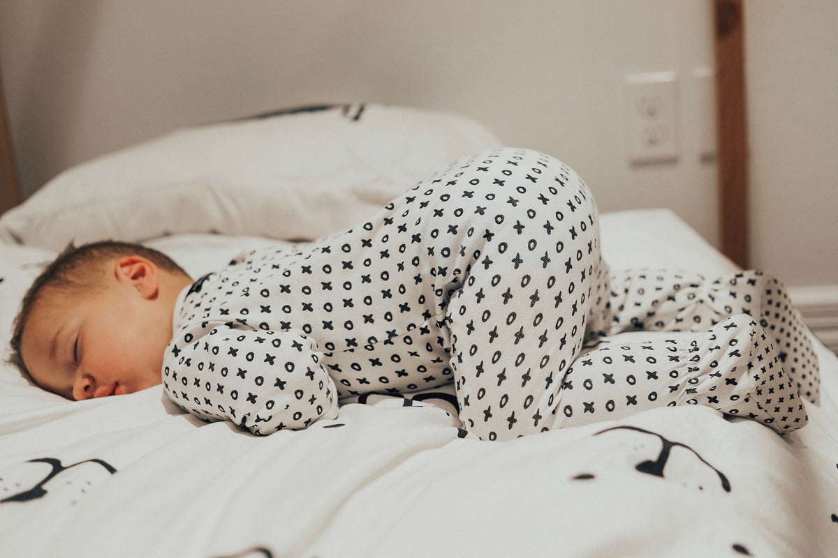 Organic Button Footie | GOTS Certified Organic Cotton | Signature Prints