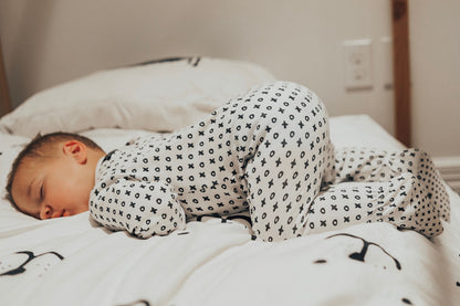 Organic Button Footie | GOTS Certified Organic Cotton | Signature Prints