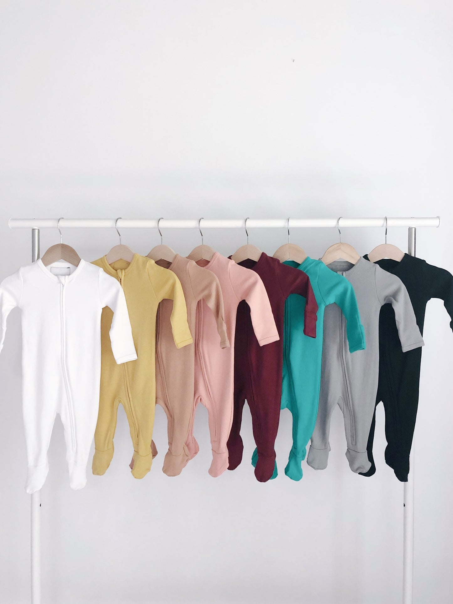 Organic Zip Footie | GOTS Certified Organic Cotton | Solid Colors