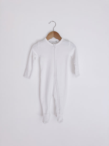 Organic Zip Footie | GOTS Certified Organic Cotton | Solid Colors