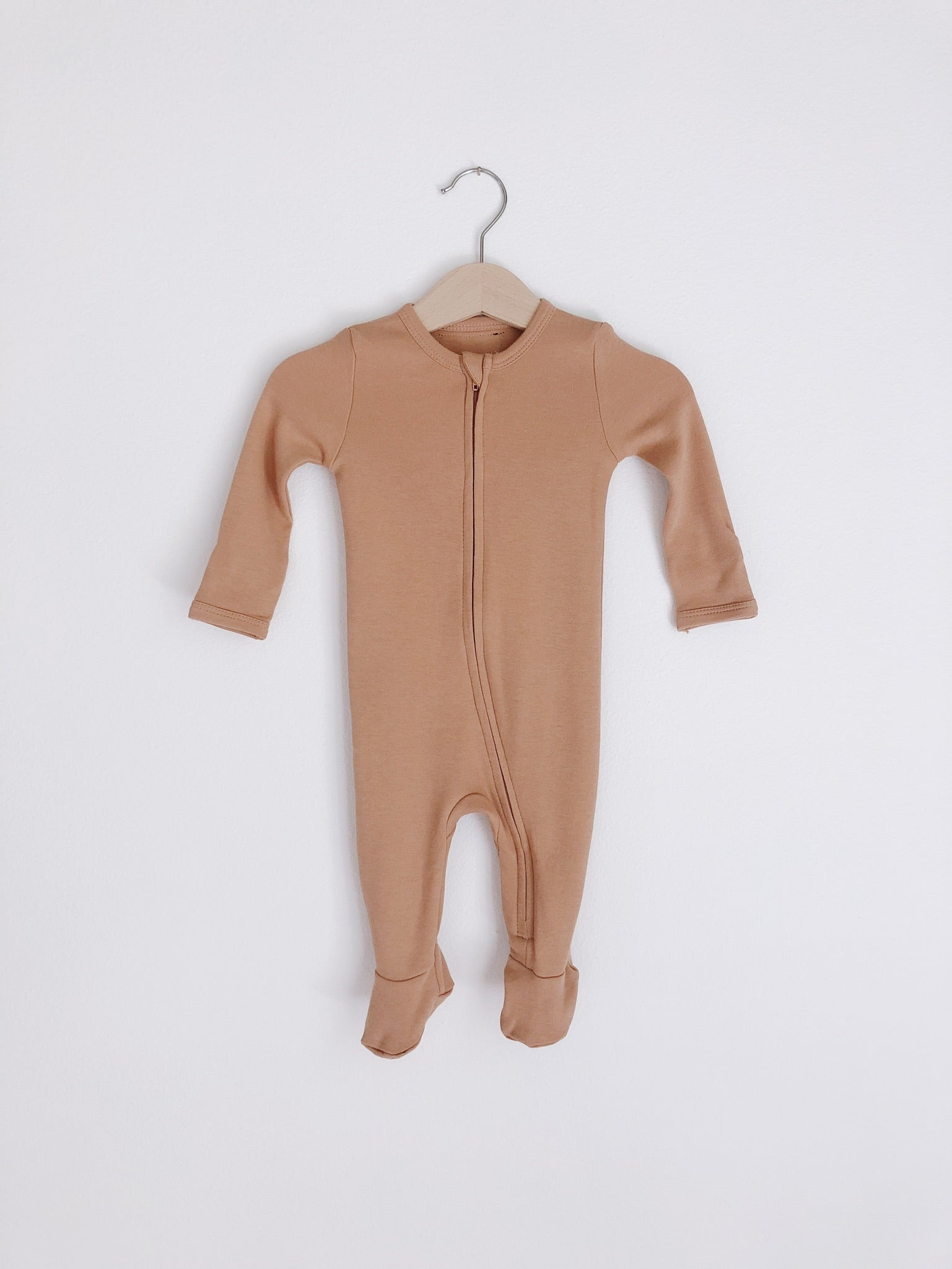 Organic Zip Footie | GOTS Certified Organic Cotton | Solid Colors