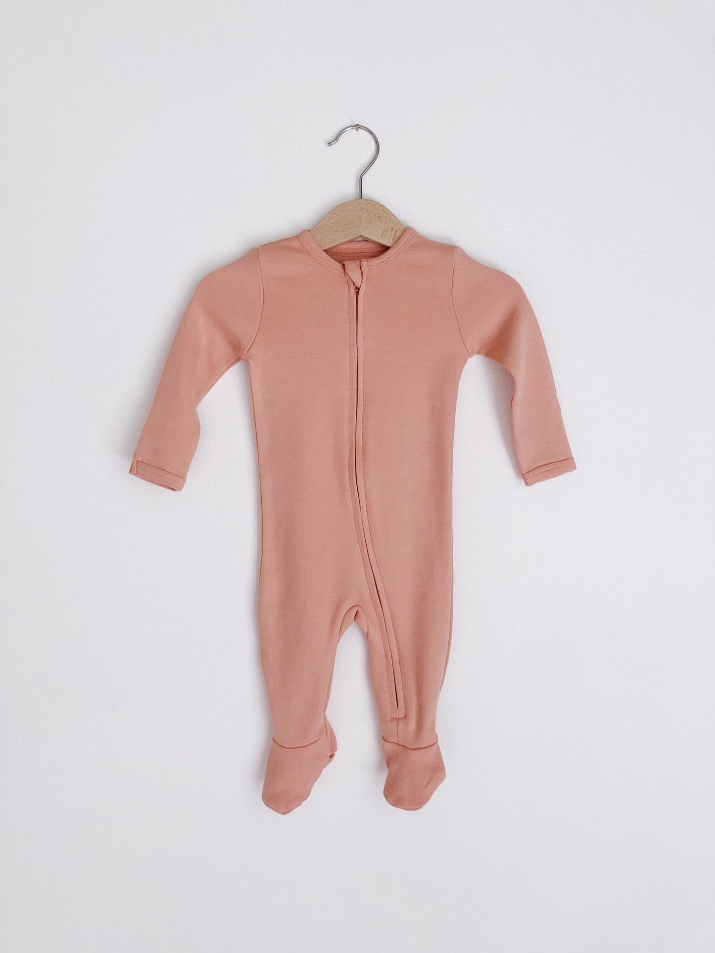 Organic Zip Footie | GOTS Certified Organic Cotton | Solid Colors