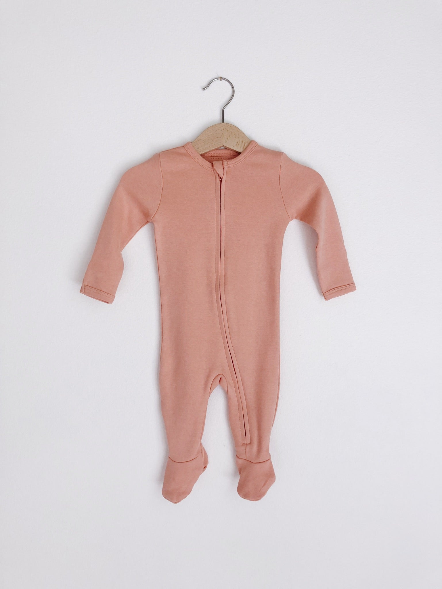 Organic Zip Footie | GOTS Certified Organic Cotton | Solid Colors