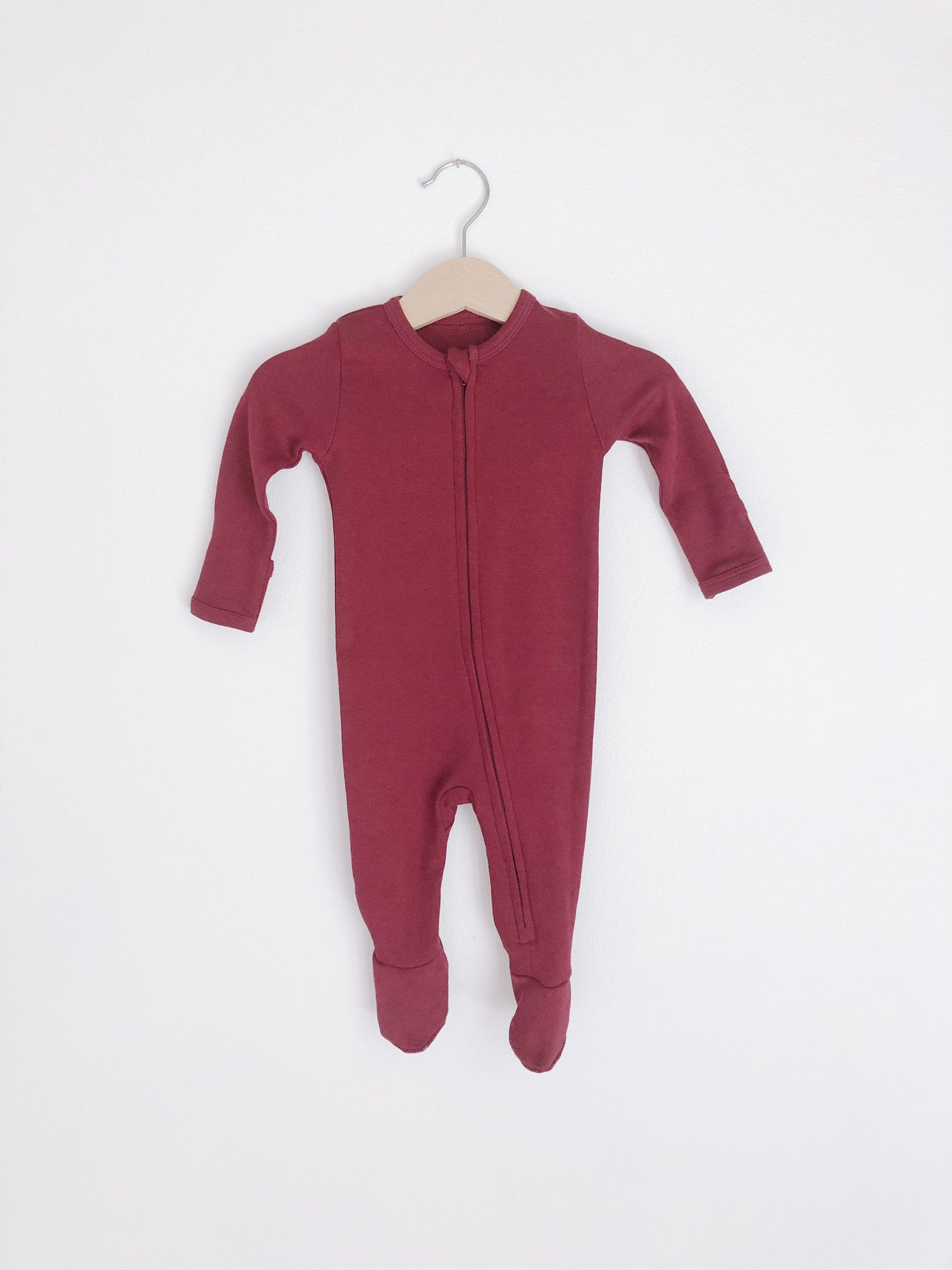 Organic Zip Footie | GOTS Certified Organic Cotton | Solid Colors