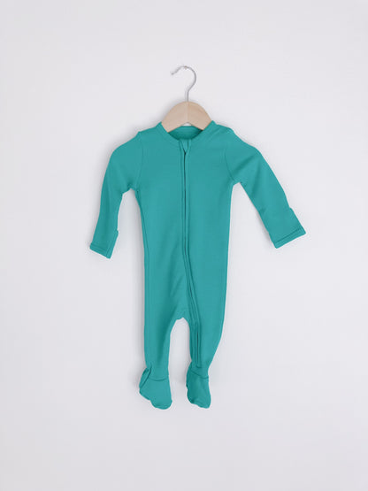 Organic Zip Footie | GOTS Certified Organic Cotton | Solid Colors