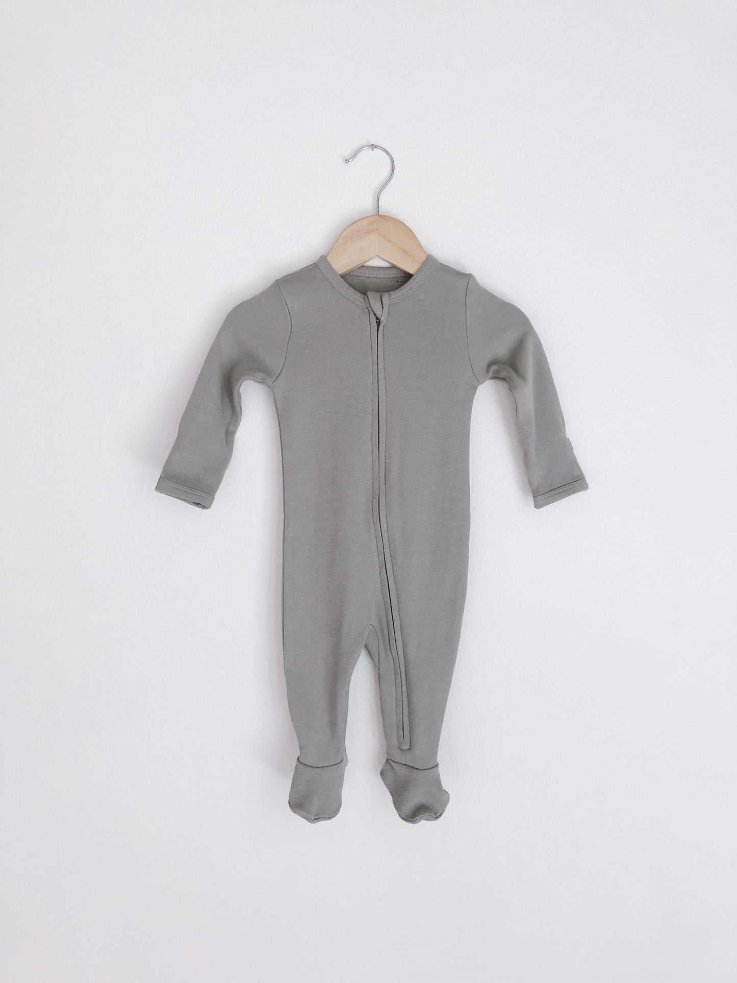 Organic Zip Footie | GOTS Certified Organic Cotton | Solid Colors