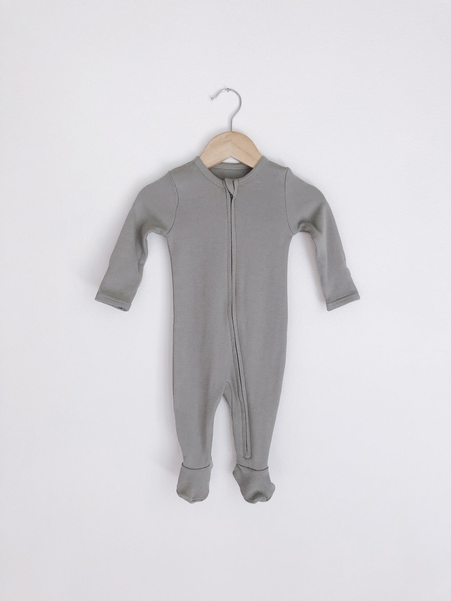 Organic Zip Footie | GOTS Certified Organic Cotton | Solid Colors