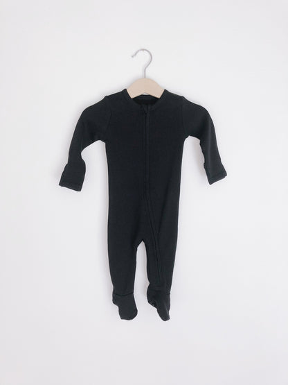 Organic Zip Footie | GOTS Certified Organic Cotton | Solid Colors