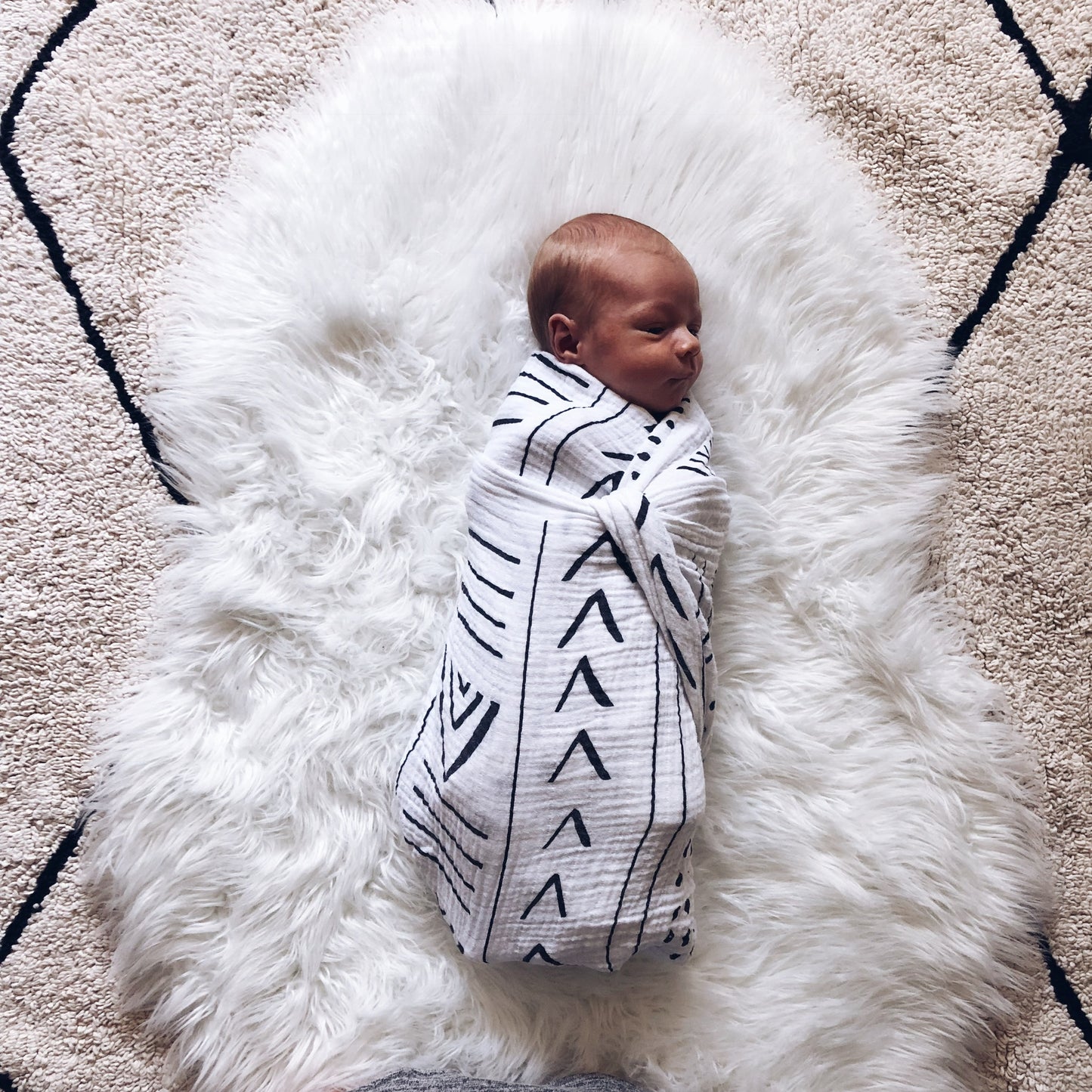 Mud Cloth Organic Swaddle | GOTS Certified Organic Cotton Muslin